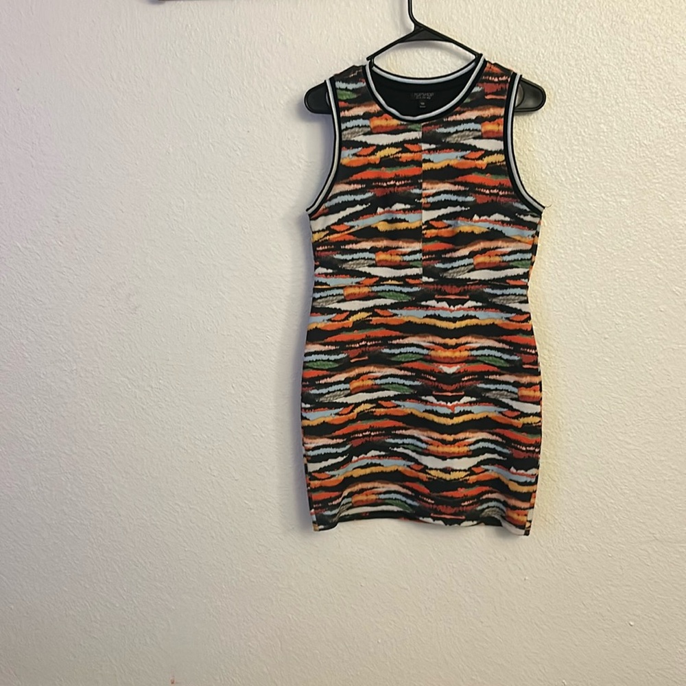 Topshop scuba mini dress size 10
